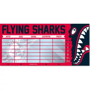 Órarend Ars Una kétoldalas 20 Flying Shark-cápa Öntapadós füzetcímke 3ívx6db