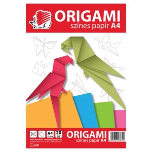Origami lapok A4 20 lap/csom vegyes színek Süni 20 lap 