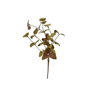 Selyemvirág - művirág Ág leveles, 31 cm, barna, zöld