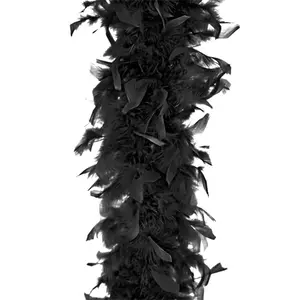 Őszi dekoráció Boa 180 cm fekete