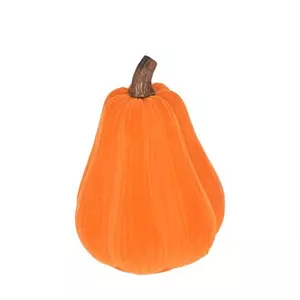 Őszi dekoráció Tök bársony, poly, 8,5x8,5x10,5 cm narancssárga