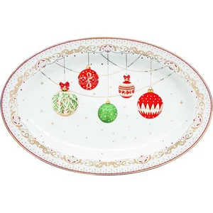 Ováltálca Porcelán karácsonyi 35x23,5cm, dobozban, Christmas Eve