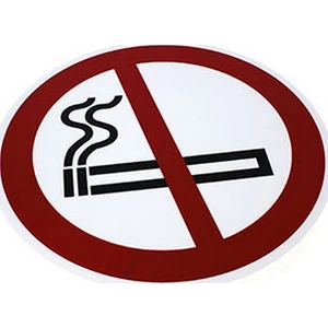 Padlójelölő matrica kör Dohányozni tilos PVC 400mic