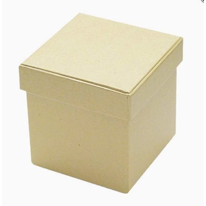 Papír doboz natúr kocka alakú S2/1 dekorálható, 15x15x15cm 8,02E+12