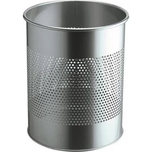 Papírkosár fém 15liter, DURABLE, ezüst DB331022