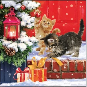 Szalvéta 25x25cm Kittens On Doorstep 20db