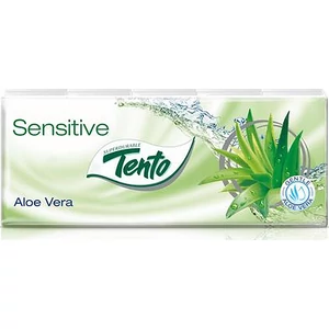 Papírzsebkendő 3 rétegű TENTO 10x10 db aloe vera