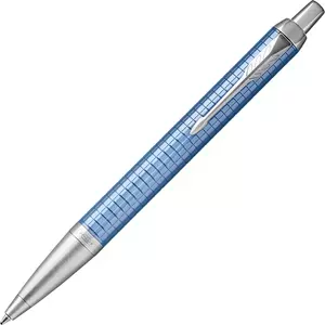 Parker IM golyóstoll Premium Premium kék cizellált tolltest ezüst klipszes-nyomógombos toll 1931691