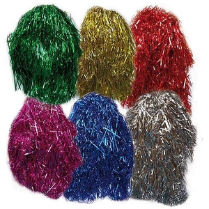 Party paróka Party Art műhaj, 35 cm, fényes fólia vegyes színekben