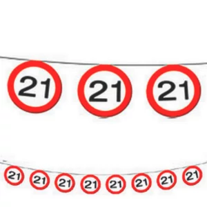 Party banner sebességkorlátozó 21-es számos 12m-es