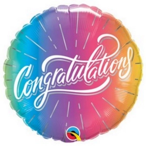 Party fólia lufi 18 inch-es Gratulálunk - Congratulation Vibrant Ombre Fólia Lufi Ballagásra