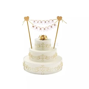 Party tortadekoráció Just married 25cm