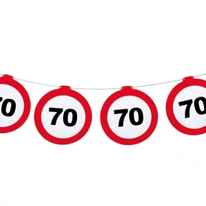 Party banner füzér 70 Behajtani tilos 70. szülinap