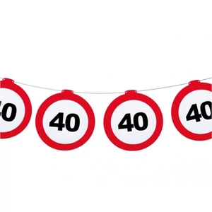 Party banner füzér 40 Behajtani tilos 40. szülinapra