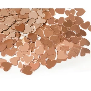 Party konfetti dekor rosegold, szív alakú