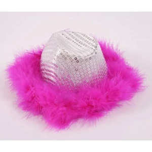 Party jelmez Cowboy kalap mini pink tollal