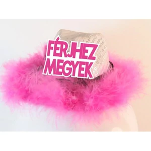 Lánybúcsú Party fejdísz kalap alakú férjhez megyek felirattal
