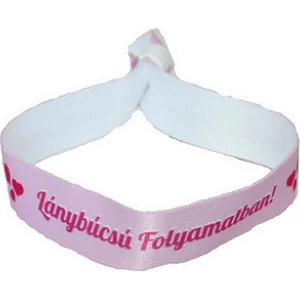 Party karszalag rózsaszín Lánybúcsú folyamatban! felirattal