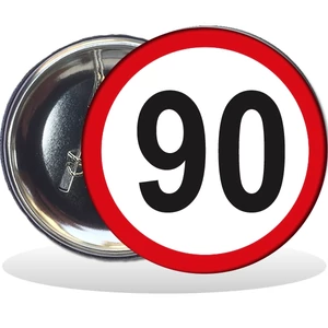 Party kitűző évszámos Behajtani tilos 90. születésnapra