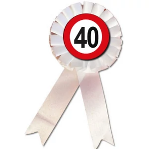 Party kitűző évszámos rozettás behajtani tilos 40.szülinap