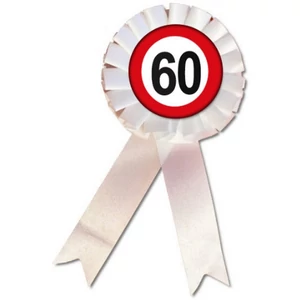 Party Party kitűző évszámos rozettás behajtani tilos 60.szülinapra