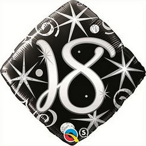 Party Lufi 18"-46cm 18-as Elegant Sparkles and Swirls Fólia Léggömb+hélium