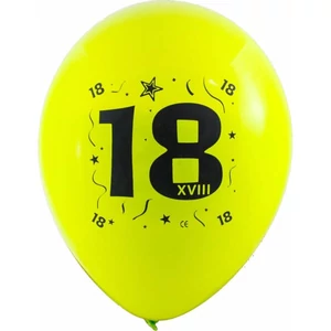 Partylufi évszámos 18-as, 10db/csomag, vegyes színekben