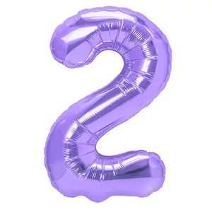 Partylufi fólia 100cm 2.szám születésnapra lila