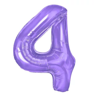Partylufi fólia 100cm 4.szám születésnapra lila