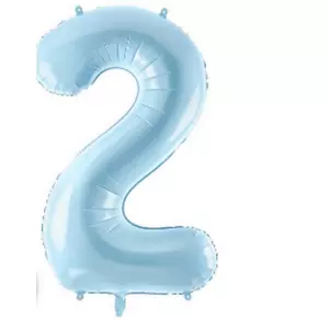Party Lufi fólia 86cm 2.születésnapra világos kék 
