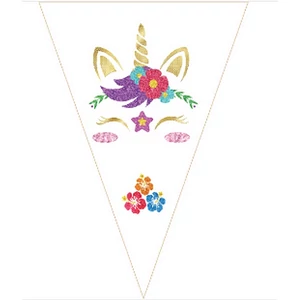 Party banner Unikornis fej, 2,5m