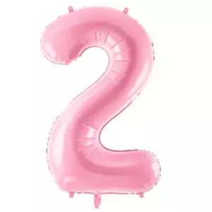 Party Lufi fólia 86cm 2.születésnapra, rózsaszín