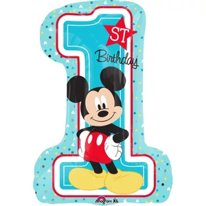 Partylufi fólia 36"/91cm Mickey 1.szülinap