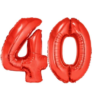 Partylufi fólia 40-es piros szám