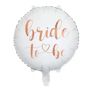 Party Lufi fólia 45cm-es, Bride to be fehér