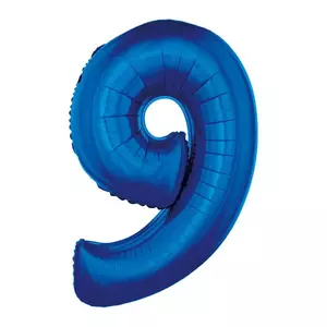 Party Lufi fólia 91cm 9-es szám, kék