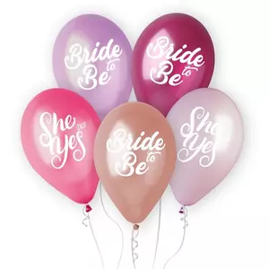 Party Lufi latex 5db Bride to be, 5db-os