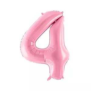 Party Lufi fólia 86cm 4.születésnapra rózsaszín