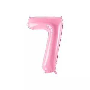Party Lufi fólia 86cm 7.születésnapra rózsaszín