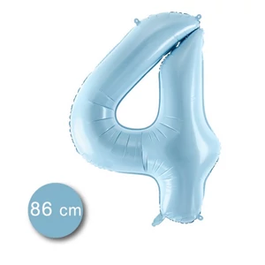 Partylufi fólia 86cm 4.születésnapra, világoskék