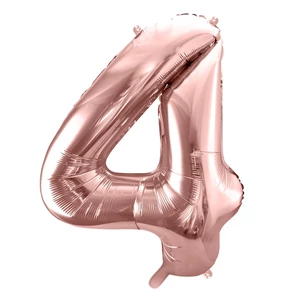 Partylufi fólia 86cm 4.szám születésnapra rosegold