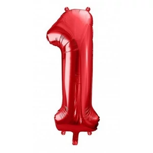 Party Lufi fólia 86cm 1.születésnapra piros