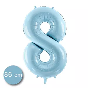 Party Lufi fólia 86cm 8.születésnapra, világoskék