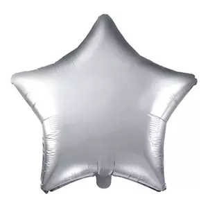 Party Lufi fólia 46cm csillag alakú, ezüst