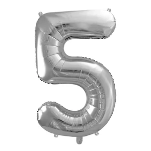 Party Lufi fólia 91cm 5-ös, ezüst