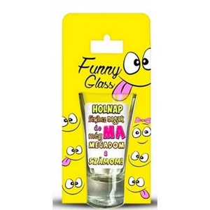 Üveg felespohár 75ml lánybúcs Stampedlis pohár,holnap férjhez megyek..