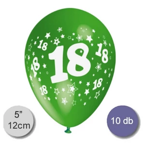 Partylufi szülinap évszámos, 18-as pasztel vegyes színek 10db/csomag