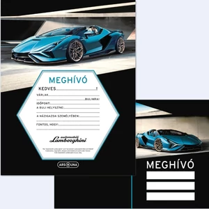 Ars Una party meghívó 24' borítékkal Lamborghini 50223367 prémium minőség