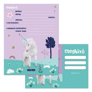 Party meghívó Ars Una 25' borítékkal Cute Animal Unicorn 50224487