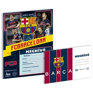 Party meghívó borítékkal focis Fc Barcelona - Focis 15 Ars Una kollekció !